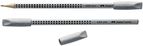 Radiergummikappen Grip grau 2 Stück, Faber-Castell - 2