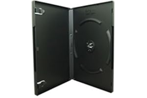 PANMER Custodia DVD 14mm singola nera, Confezione da 50