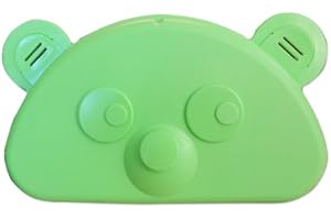 KINDPACK Kinderbrottasche Teddy in grün aus Kunststoff Maße: ca. 18 x 11 x 6 cm