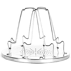 ENET Grille-Pain Plateau 4 Tranche Pliante Camping Pain Toast Plateau pour Gaz Poêles Cuiseur BBQ Camping Toaster Rack