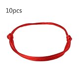 Clasica pulsera Kabbalah Rojo cuerda cuerda.