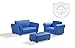BLUE PU LEATHER LAZYBONES KIDS TWIN SOFA Chair/Seat/Armchair/Sofa for Children/Childs