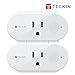 Produktbild T TECKIN smart plug wifi outlet 16a kompatibel mit alexa, echo, google-startseite und ifttt, teckin mini smart steckdose mit energieüberwachung 2er-pack