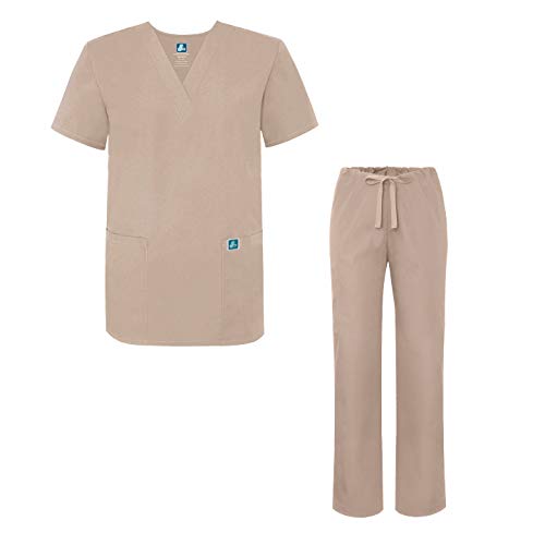Adar Ensemble Uniformes Unisexe Blouse - Uniforme Médical avec Haut et Pantalon - 701 Couleur: KKI | Taille: S