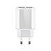Price comparison product image Goobay 73276 Dual USB Charger, 2.4 A, White, 87mm Length, 41.3mm Width, 14.8mm Height