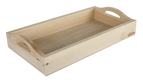 Walnut Hollow Unfinished Wood Serving Tray for Weddings, Home Decor and Craft Projects, 8" x 15"