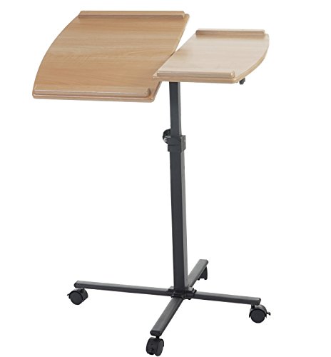 Laptoptisch Lancester, Notebooktisch Laptopständer, höhenverstellbar schwenkbar ~ Buche-Optik - 7