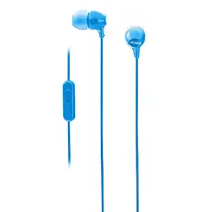 Sony MDR-EX14AP Wired in Ear Headset with Mic (Blue)