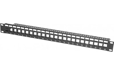 CONECTICPLUS Panneau 24 ports avec support cables