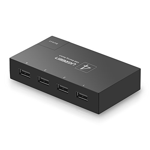 UGREEN 4x1 Conmutador Usb 2.0 Switch para Impresoras, Esc&aacute;neres, Pl&oacute;teres, Compatible con Windows 10/ 8/ 7/ xp/ Vista, Mac OS 8.6 y una versi&oacute;n superior (4 entradas y 1 salida)