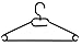 Black Plastic Adult Coat Hangers, Pack Of 25 Universal Hangers Colour