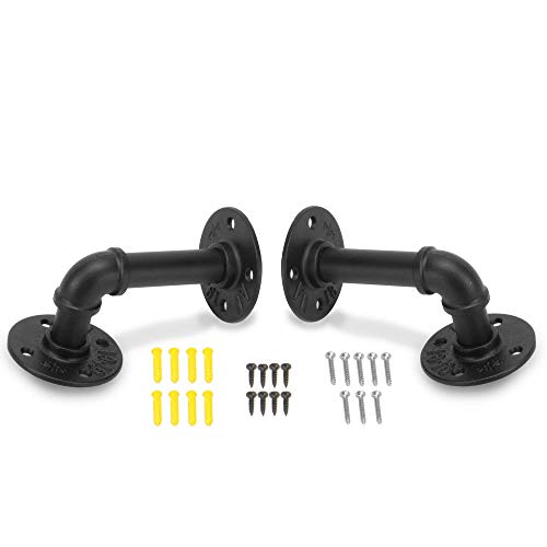 Maison & White Support mural pour tuyau x2 | Flottant élégant | Supports pour étagères sur mesure décoratifs, élégants, industriels et urbains