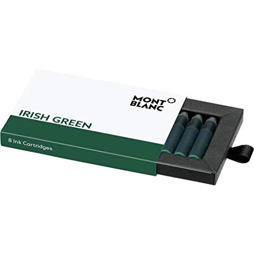 Montblanc 106274 Cartuchos de tinta de alta calidad Irish Green - Lujosas recargas para pluma, 8 x paquete