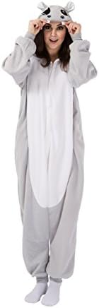Grey Hippo Kigurumi Pyjamas Unisex Adult Onesie Animal Pajamas Cosplay Costume Sleepwear Nightclothes