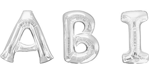 Buchstaben-Girlande Folienballons Abi - Freie Farbauswahl - partydiscount24®