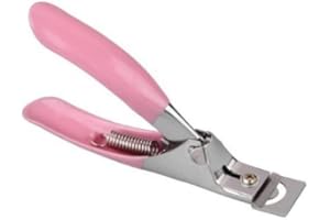 BOOLAVARD Pink Nail Clipper Manicure strumento Gel acrilico falso Nail Clipper/Edge Cutter Tips Nail Professional + 50pcs bianco francese