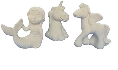 Gare Children's Pottery To Paint Mermaid Unicorn Pegasus - Set of 3