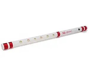 SG Musical White PVC Bansuri/Flute - C Scale