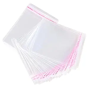 Webshoppers -Plastic Polythene Clear Bags Small Size Pouches Transparent Self Adhesive BOPP Bags For Jewellery Packing Pack Of 200 Pieces (3 * 4 Inch)