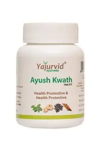 Yajurvid ayurveda Ayush Kwath Immunity Booster - For Adults, Kids, Men, Women|Pure Herb Health Supplement (60 Tablets)