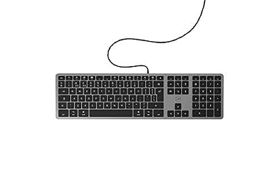 Mobility Lab Clavier anglais QWERTY filaire pour Mac - gris sidéral et noir