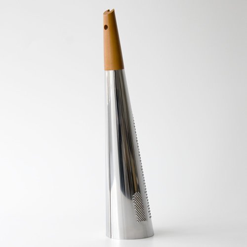 Alessi „TODO“ Riesengroße Reibe für Käse und Muskatnuß aus Edelstahl und Holz - 3