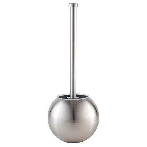 Chrome Retro Edelstahl Toilettenbürste und Bürstenhalter WC Klobürste 36cm inkl. Ersatzbürstenkopf