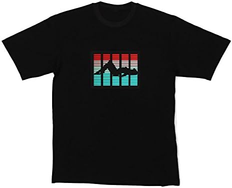 resident dj LED Shirt Foxy Lady Gains (Size XL 52g Weight Motif Attached with Velcro) - Black