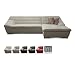 Produktbild Cavadore Leder-Sofa Lucas / Schlafcouch mit Steppung / Longchair rechts / Inkl. Bettfunktion / Größe: 287 x 81 x 165 (BxHxT) / Leder weiß