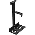 Barfeery Adjustable Host Box Stand Computer Hanging Host Bracket Versatile Under Desk or Wall Side Mount, Cpu Stand Lift Black