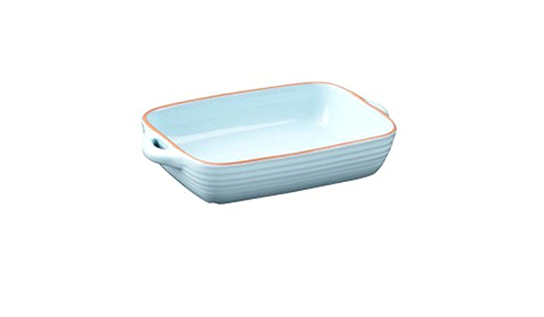 blue and white oven dish