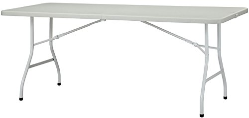 Newstorm Mesa Plegable Blanca 183x75cm Polietileno Halff 180