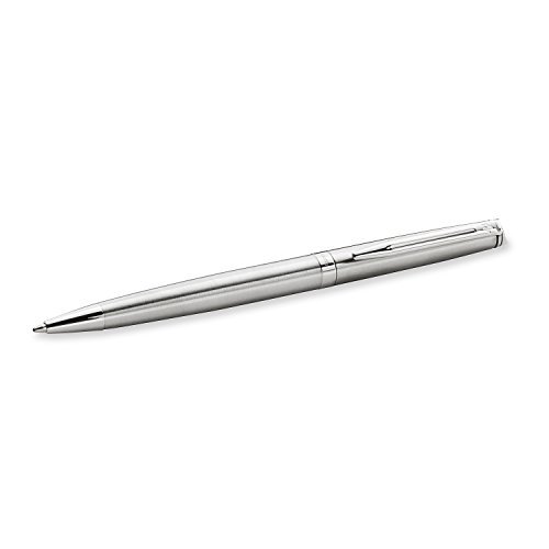 Waterman S0920470 Hémisphère-Kugelschreiber (Strichstärke M, edelstahlfarben mit Palladiumzierteilen, blaue Tinte) - 2