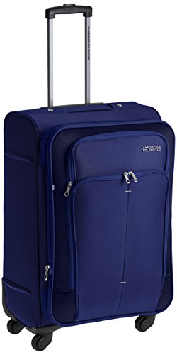 American Tourister Crete Polyester 67 cms Ink Blue Softsided Check-in Luggage (49W (0) 01 002)