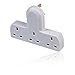 Price comparison product image pro elec 250 V 13 A 3 Way/Triple UK Mains 3 Pin Adapter Plug