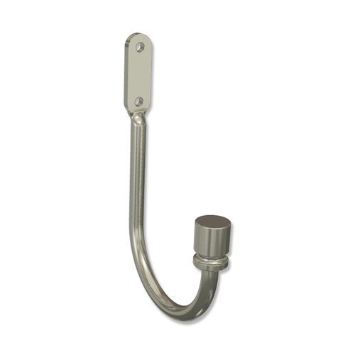 Interdeco Raffbügel / Raffhalter in Chrom matt aus Metall (2 Stück)