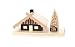 Produktbild DREGENO Seiffen Räucherhaus Blockhaus, Holz, Natur, 7 x 14 x 6 cm