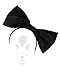 Zac's Alter Ego® Black Satin Bow on Satin Alice Band