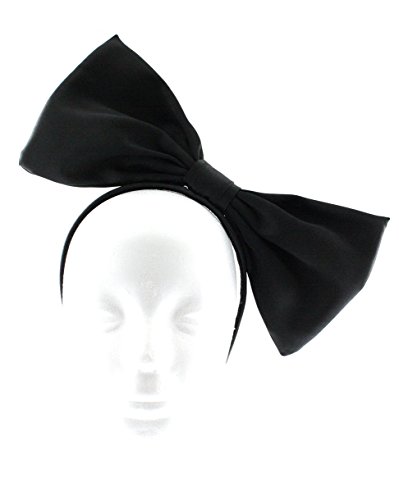 Zac's Alter Ego® Black Satin Bow on Satin Alice Band