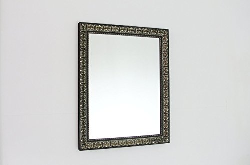 Spiegel Wandspiegel Badspiegel Flurspiegel Garderobenspiegel – Über 200 Größen – Ancona Schwarz Silber 7,5 – Größe des Spiegelglases 50 x 140 – Wunschmaße auf Anfrage – Modern - 2