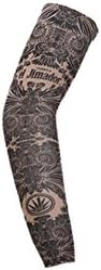Tattoo Styles Nylon Tattoo Fancy Dress Party Halloween Colourful Sleeve Party Fancy Dress Up Festivals Raves Party Essentials Fancy Dress Costume Accesories Fake Tattoo Sleeve Temporary Tattoo(1 Pairs)-F
