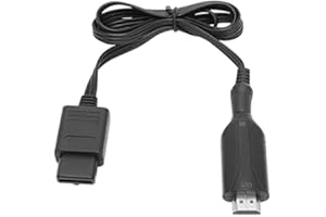AYNEFY Câble Convertisseur N64 vers HDMI, Adaptateur Vidéo pour Console de Jeu vers HDMI, Convertisseur Vidéo HD pour Consoles de Jeux N64/NGC/SNES 3 Modes D'affichage pour TV/Moniteur (720P/1080P)