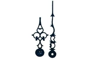 KLUG-VERSAND 1 Coppia lancette per junghans w838 e w817, antico Form in alluminio nero Lunghezza 76 mm