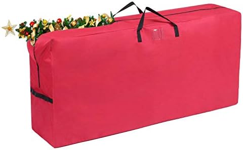 Autoark Heavy Duty 600D Oxford Christmas Tree Storage Bag Fit up to 9 Foot Artificial Tree Holiday Red Extra Large Dimensions 65" x 15” x 30" (165 x 38 x 76 cm),AHTU-008