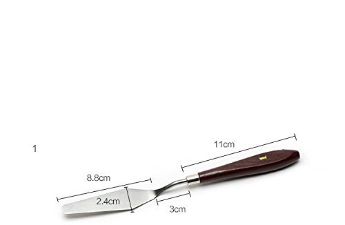 Spachtel Messer Palette Messer Farbe Schaber Edelstahl (5pcsset) - 5