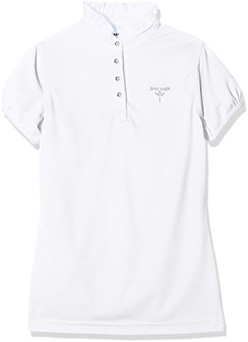 Just Togs Girls' Jewel Show Shirts with Swarovski buttons, White, X-Large