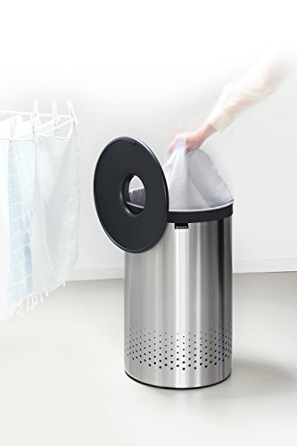 Brabantia 105166 Wäschebox 60 L Kunststoffdeckel Dark Grey, matt steel - 2