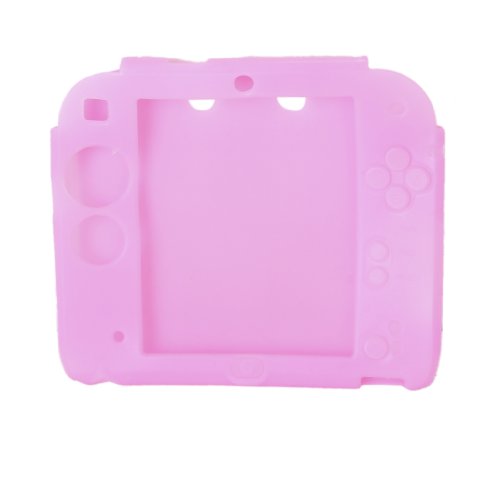 Preisvergleich Produktbild Silikon Schutztasche Schutzhuelle Case Cover fuer Nintendo 2DS -Rosa