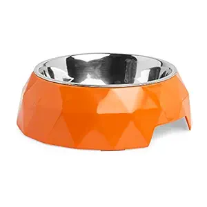 The Pawpstar Co. Dog Feeding Bowl by Aditya Birla New Age Melamine (The Orange Melamine Bowl, Large)