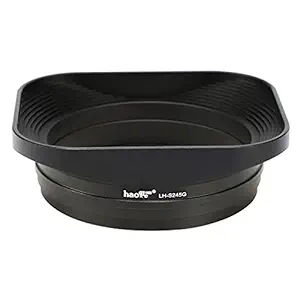 Haoge LH-S245G Metal Bayonet Square Lens Hood for Sony FE 40mm F2.5 G FE 50mm F2.5 G FE 24mm F2.8 G Lens Shade with Cap on Sony A7C A7R4